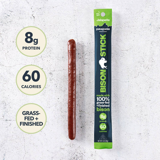 Patagonia Provisions - Bison Sticks Singles - Jalapeño - Grass-Fed and Finished (1 Stick)