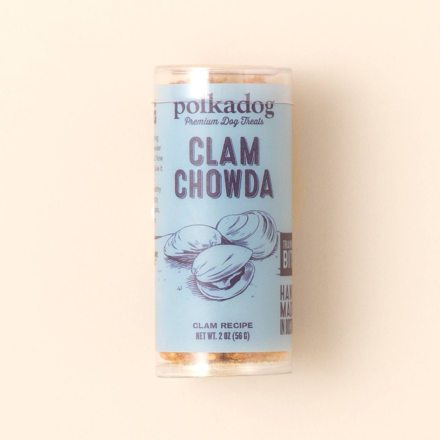 Polkadog - Mini Tube: Clam Chowda, Training Bits - 2oz - Dog Treats
