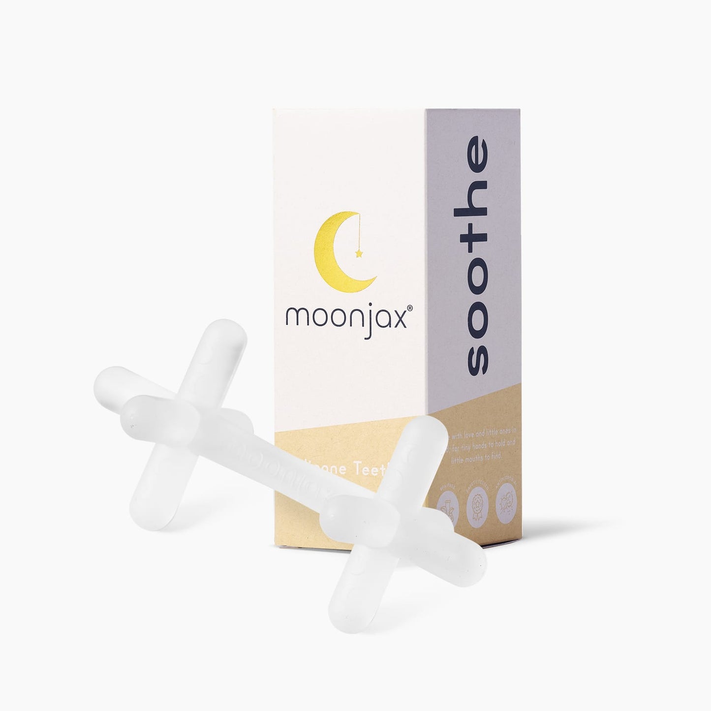 Moonjax - Moonjax® Baby Teether, Original Clear Silicone