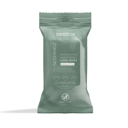 Noshinku - Eucalyptus Nourishing Hand Sanitizing Travel Wipes