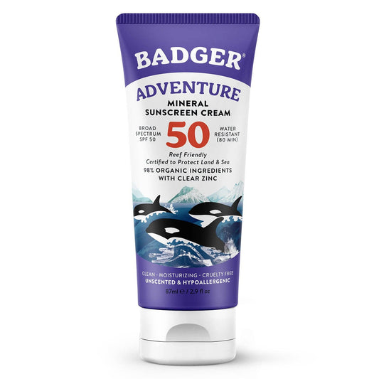 Badger - Badger Mineral Sunscreen Cream SPF 50, Zinc Oxide Sun Care