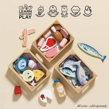 Le Toy Van, Inc. - Market Fish Wooden Play Market Crate