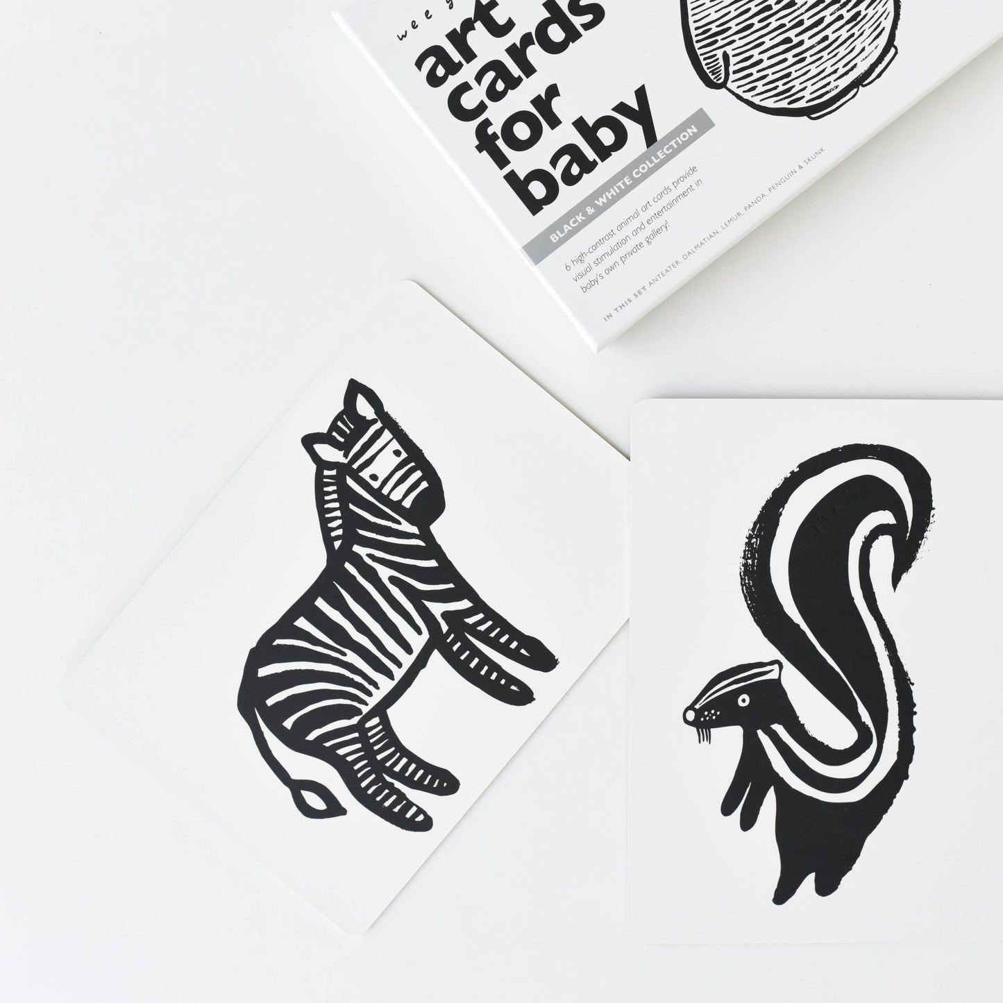 Wee Gallery - Art Cards for Baby - Black and White Animals