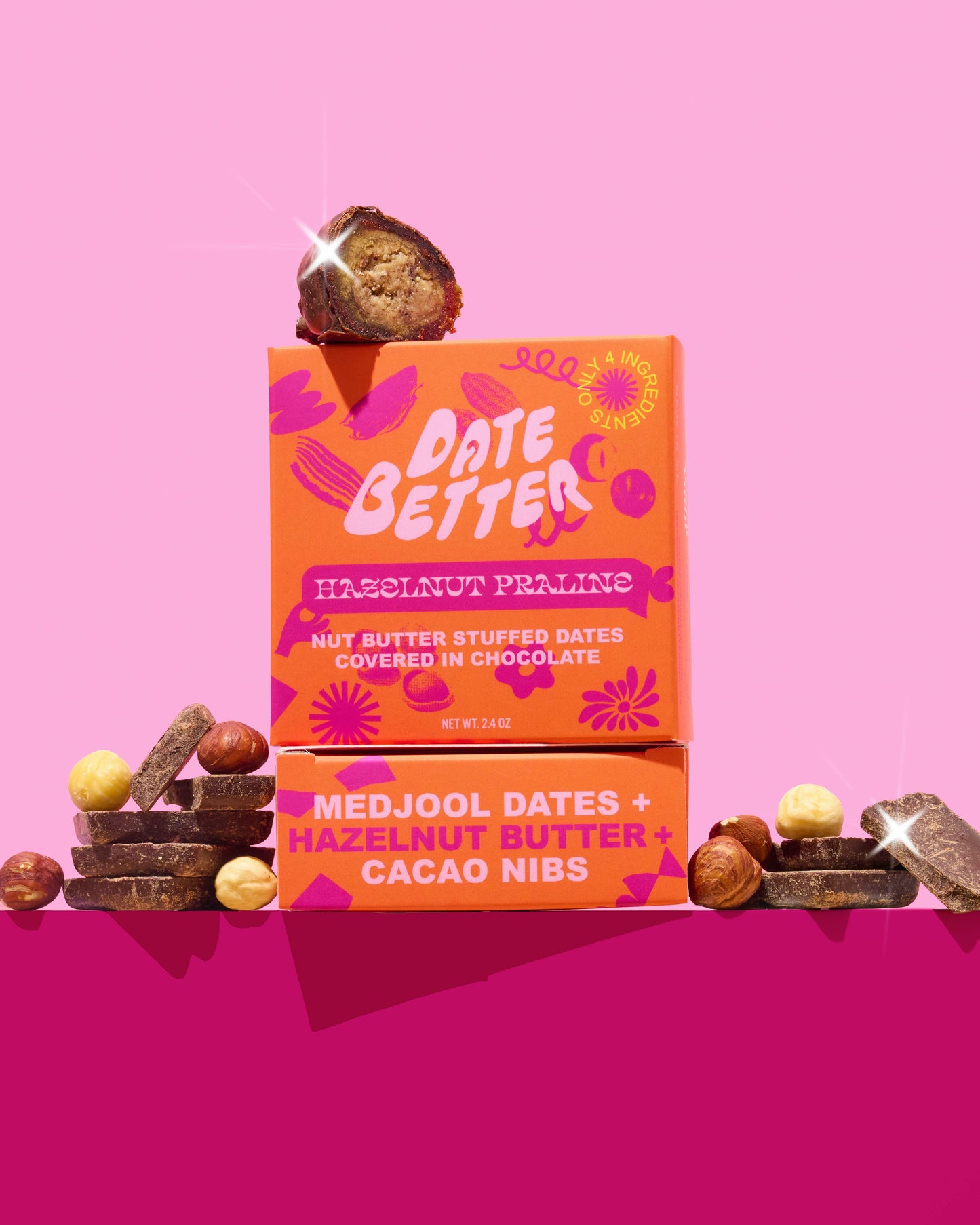 Hazelnut Praline- Chocolate covered dates