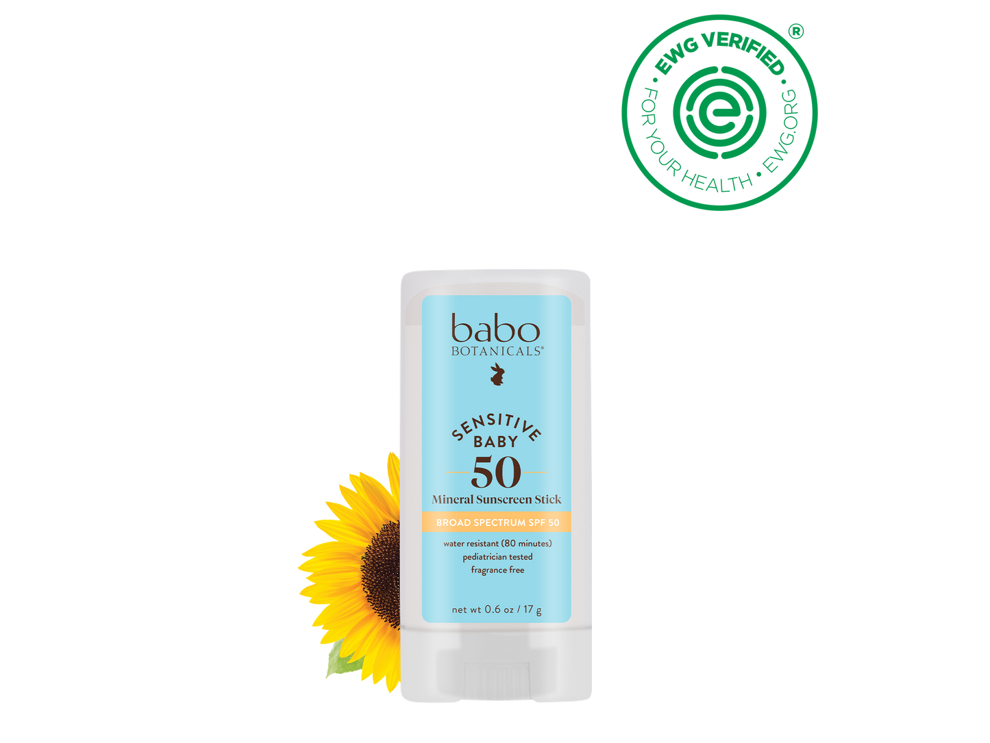 Babo Botanicals - Sensitive Baby Mineral Sunscreen Stick SPF50