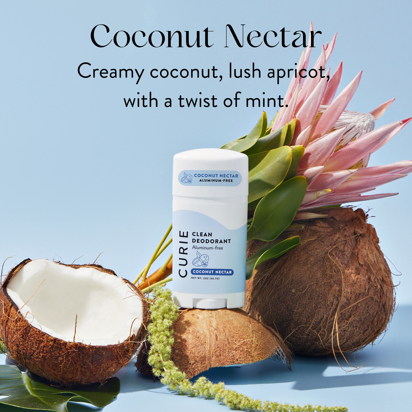 Curie - Aluminum Free Deodorant Stick Coconut Nectar