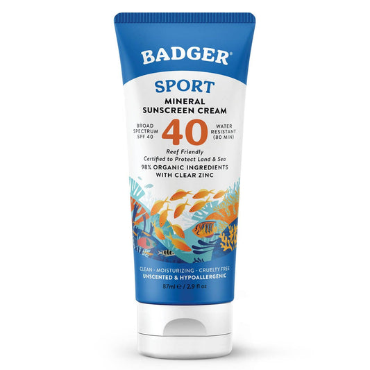 Badger - Badger Mineral Sunscreen SPF 40, Zinc Oxide Sun Care