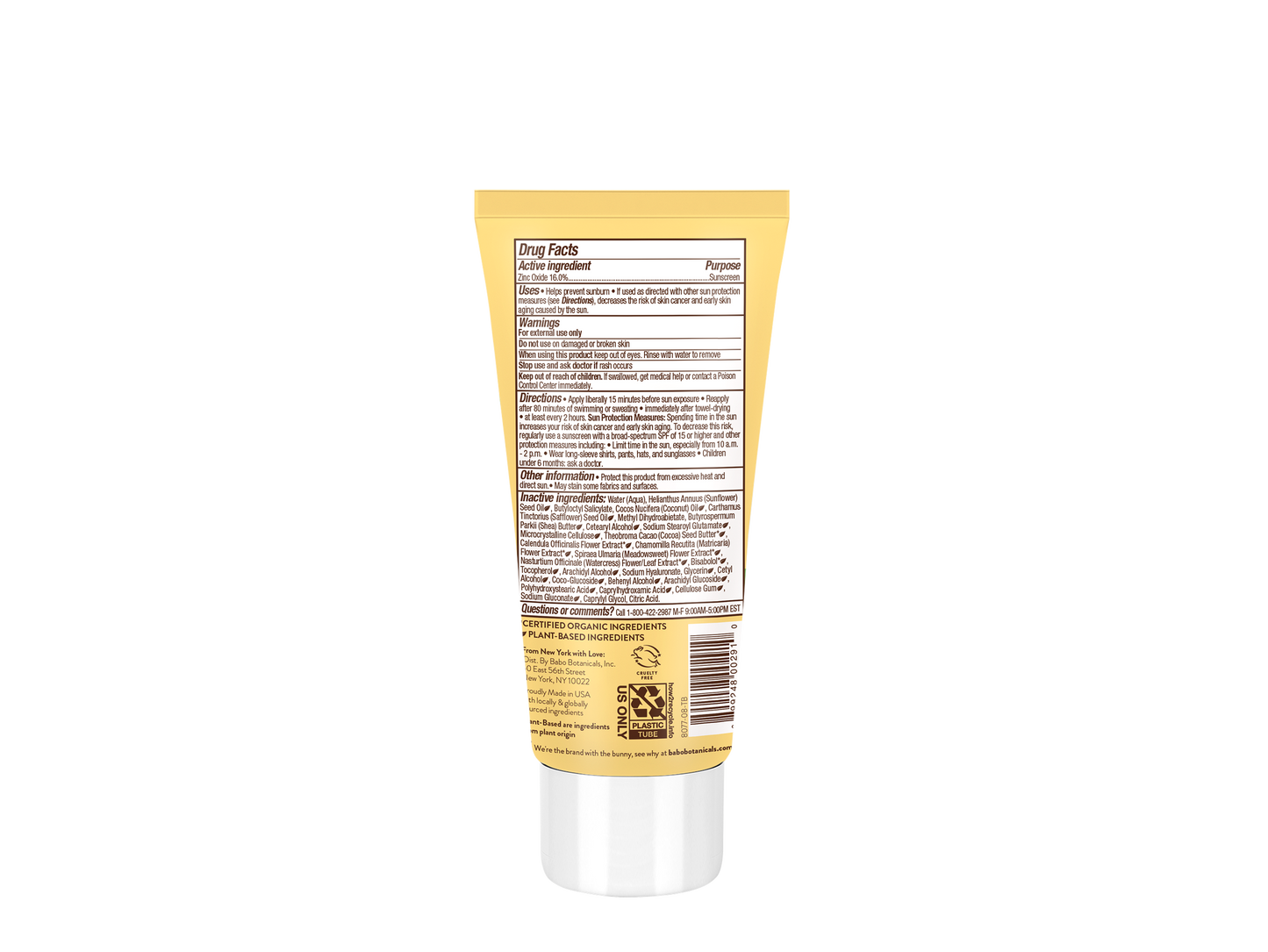 Babo Botanicals - Sheer Zinc Mineral Sunscreen Lotion SPF30