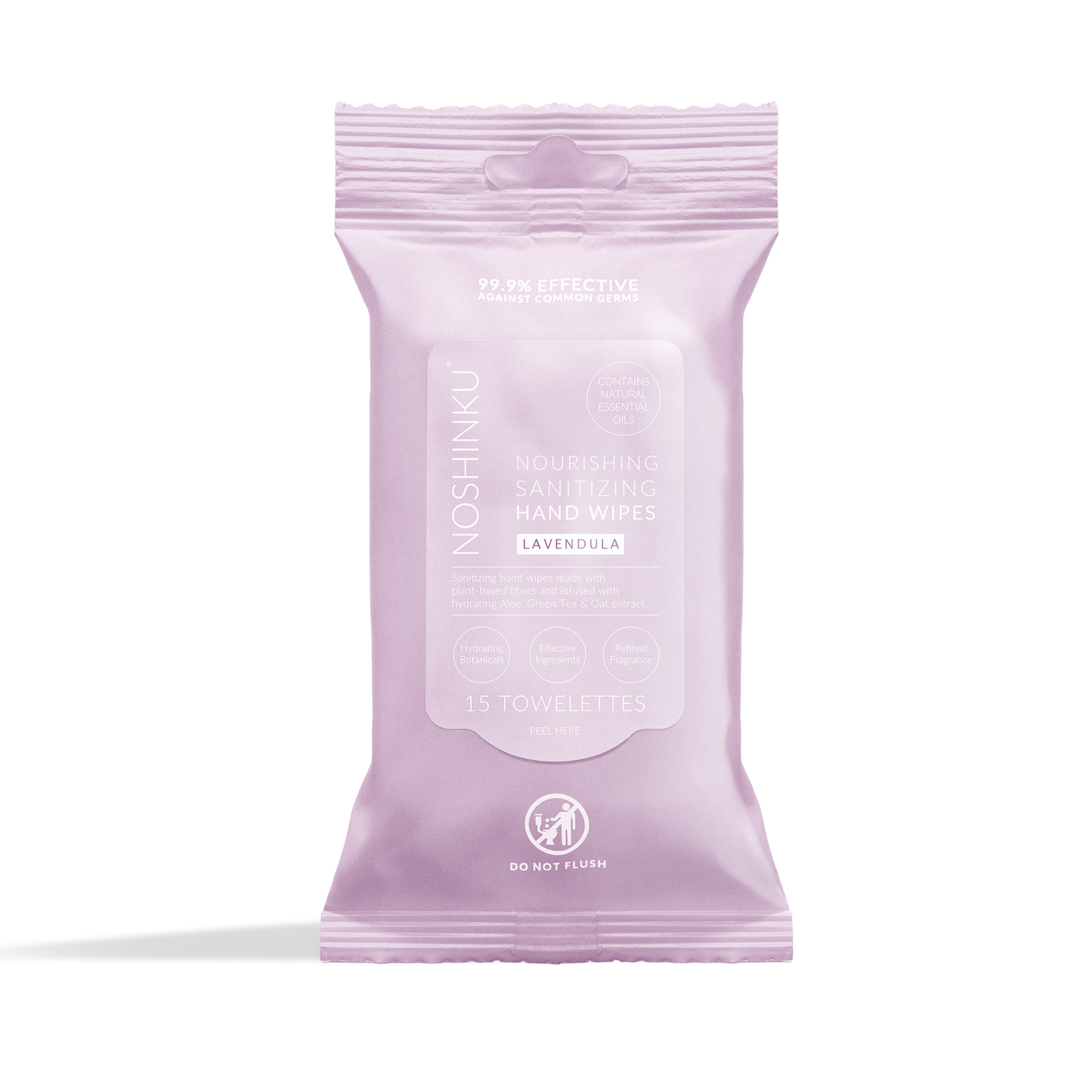 Noshinku - Lavender Nourishing Hand Sanitizing Travel Wipes