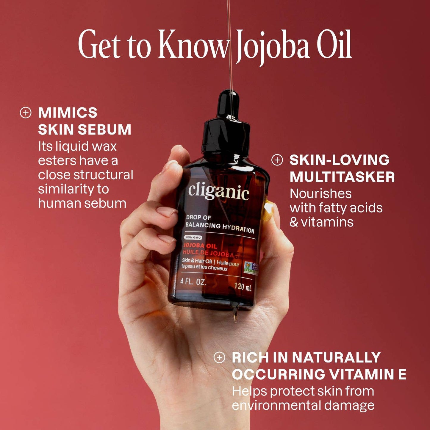 Cliganic - Non-GMO Jojoba Oil 8oz
