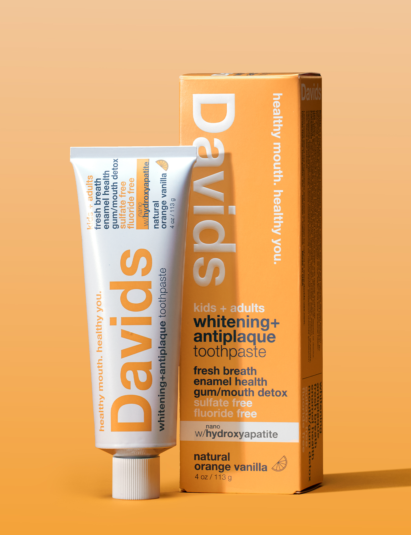 Davids kids + adults nano-hydroxyapatite / orange vanilla