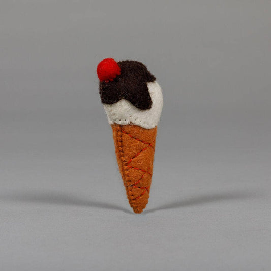 Ware of the Dog - Wool Ice Cream Cone Cat Toy
